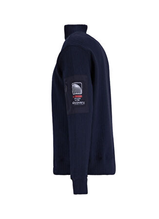 Discovery Expedition D5WM-SWT3800 Lacivert Dik Yaka Relaxed Düz Erkek Sweatshırt