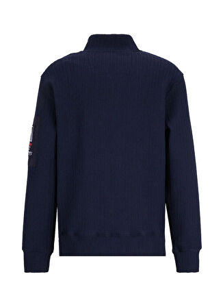 Discovery Expedition D5WM-SWT3800 Lacivert Dik Yaka Relaxed Düz Erkek Sweatshırt