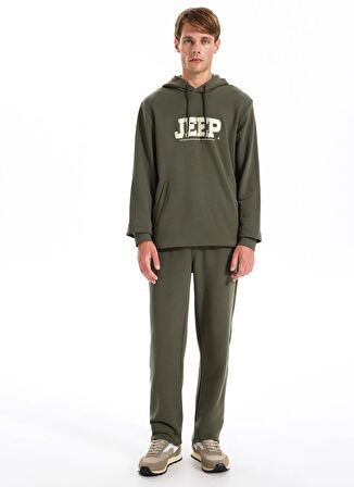 Jeep Lastikli Bel Standart Haki Erkek Eşofman Altı J5WM-EA7369