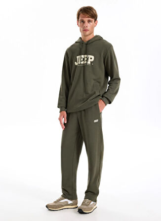 Jeep Lastikli Bel Standart Haki Erkek Eşofman Altı J5WM-EA7369