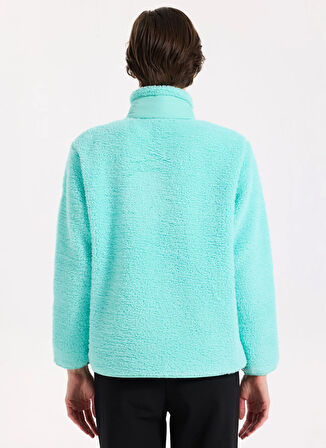 Discovery Expedition D5WL-SWT3497 Mint Dik Yaka Relaxed Düz Kadın Sweatmont