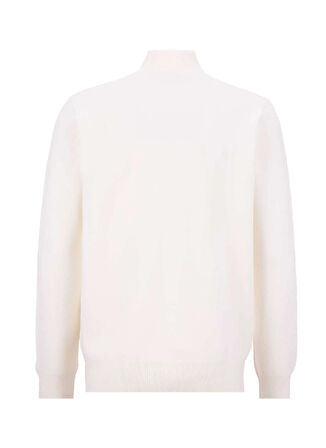 Jeep Dik Yaka Relaxed Düz Örgü Desenli Ekru Erkek Kazak J5WM-KZK7204