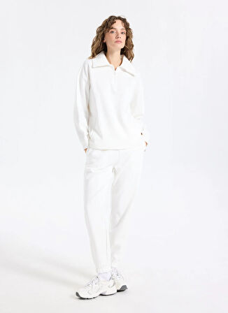 Jeep Bato Yaka Baskılı Ekru Kadın Sweatshırt J5WL-SWT7179