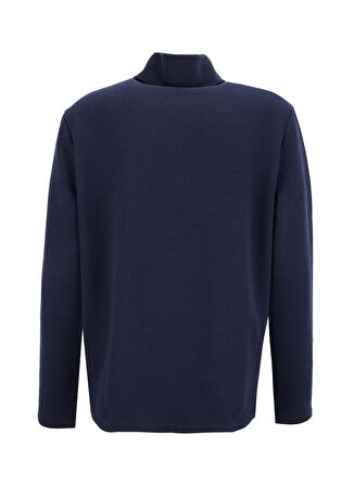 Discovery Expedition D5WM-SWT3986 Lacivert Dik Yaka Relaxed Düz Erkek Sweatshırt