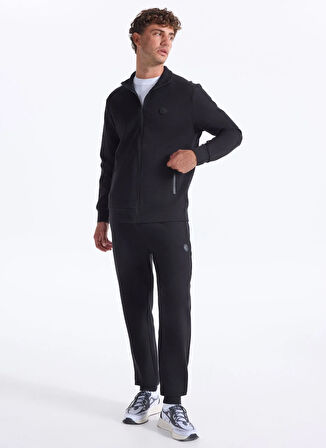 Discovery Expedition D5WM-SWT3988 Siyah Dik Yaka Relaxed Düz Erkek Sweatshırt