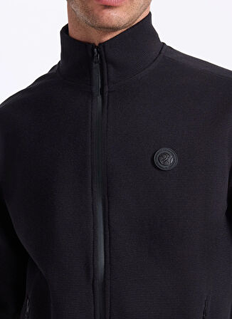 Discovery Expedition D5WM-SWT3988 Siyah Dik Yaka Relaxed Düz Erkek Sweatshırt