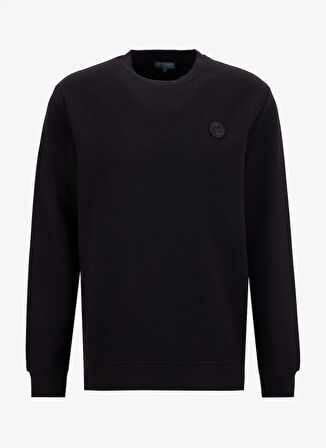 Discovery Expedition D5WM-SWT3987 Siyah Bisiklet Yaka Relaxed Düz Erkek Sweatshırt