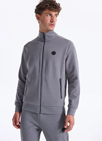 Discovery Expedition D5WM-SWT3988 Antrasit Dik Yaka Relaxed Düz Erkek Sweatshırt