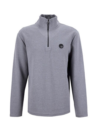 Discovery Expedition D5WM-SWT3986 Antrasit Dik Yaka Relaxed Düz Erkek Sweatshırt