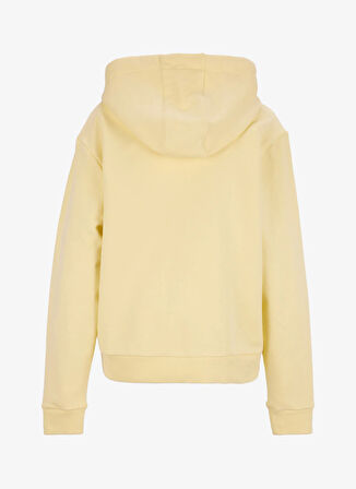 Discovery Expedition D5WL-SWT3570 Açık Sarı Kapüşon Yaka Relaxed Baskılı Kadın Sweatshırt