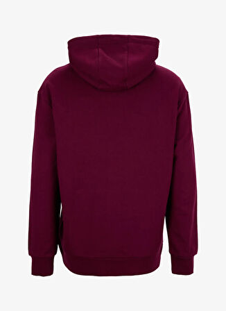 Discovery Expedition D5WM-SWT3881 Bordo Kapüşon Yaka Relaxed Baskılı Erkek Sweatshırt