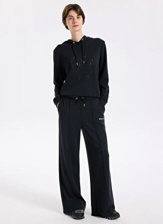 Discovery Expedition D5WL-EA3585 Siyah Relaxed Düz Kadın Eşofman Altı