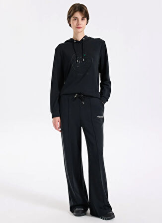 Discovery Expedition D5WL-EA3585 Siyah Relaxed Düz Kadın Eşofman Altı