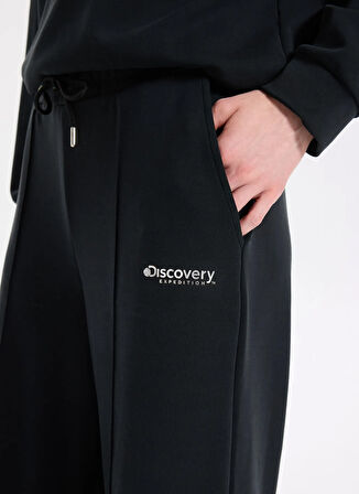 Discovery Expedition D5WL-EA3585 Siyah Relaxed Düz Kadın Eşofman Altı