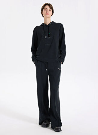 Discovery Expedition D5WL-SWT3614 Siyah Kapüşon Yaka Relaxed Baskılı Kadın Sweatshırt