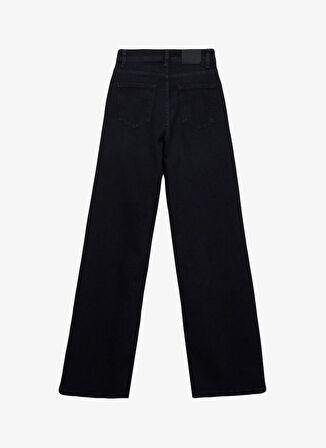 Jeep Yüksek Bel Bol Paça Flare Siyah Kadın Denim Pantolon J5WL-PNT7068