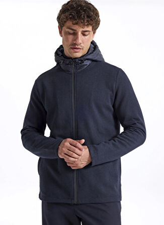 Fabrika Kapüşon Yaka Düz Lacivert Erkek Sweatshırt F5WM-SWT 2249