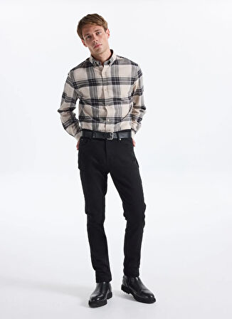 Fabrika Normal Bel Normal Paça Slim Fit Siyah Erkek Denim Pantolon F5WM-PNT 2850