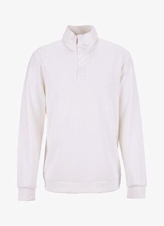 Fabrika Bato Yaka Düz Ekru Erkek Sweatshırt F5WM-SWT 2573