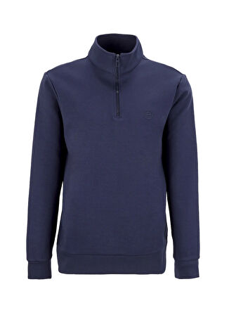 Fabrika Bato Yaka Düz Lacivert Erkek Sweatshırt FC4WM-SWT 2233.