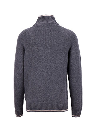 Fabrika Bato Yaka Slim Fit Düz Antrasit Erkek Kazak F5WM-KZK 2523