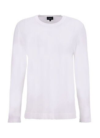 Fabrika Bisiklet Yaka Slim Fit Düz Ekru Erkek Kazak F5WM-KZK 2521