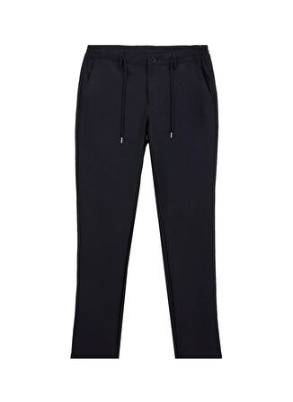 Fabrika Bağlamalı Bel Normal Paça Jogger Lacivert Erkek Pantolon F5WM-PNT 2527