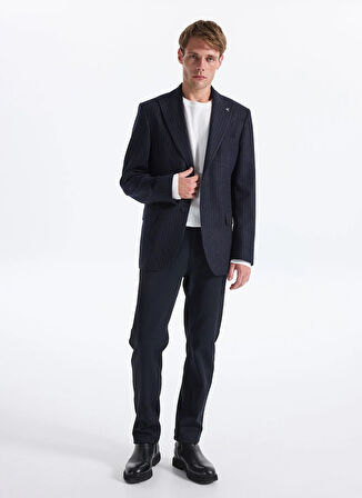 Fabrika Slim Fit Lacivert Erkek Çizgili Ceket SANTORINI- 2- PB