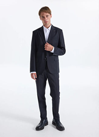 Fabrika Normal Bel Slim Fit Lacivert Erkek Takım Elbise OXFORD- P- B- CITY