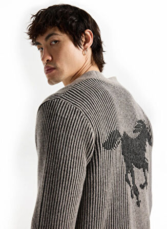 Mustang Fitilli Vizon Erkek Hırka M5WM-HRK1565