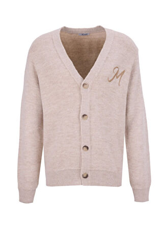 Mustang Düz Bej Erkek Hırka M5WM-HRK1569