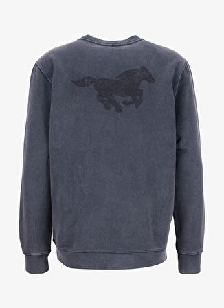 Mustang Bisiklet Yaka Antrasit Erkek Sweatshırt M5WM-SWT1500