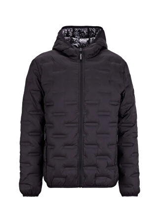 Discovery Expedition D5WM-MNT3730 Siyah Kapüşon Yaka Basic Kapitone Erkek Şişme Mont