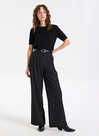 Jeep Normal Bel Bol Kesim Siyah Kadın Pantolon J5WL-PNT7075