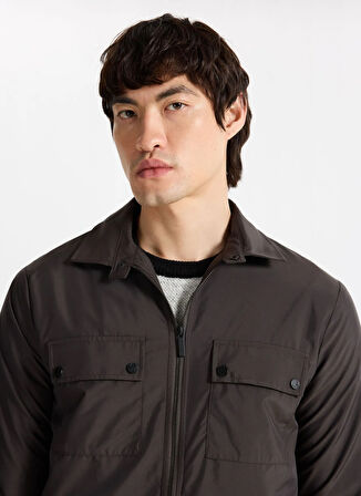 Discovery Expedition D5WM-GML3710 Antrasit Relaxed Düz Erkek Gömlek