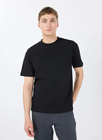 Stan Co. Yuvarlak Yaka Siyah Erkek T-Shirt STNOT0001