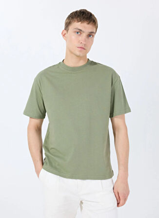 Stan Co. Yuvarlak Yaka Haki Erkek T-Shirt STNOT0004