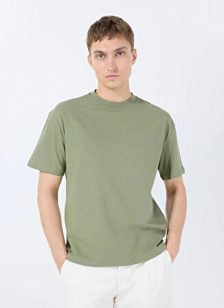 Stan Co. Yuvarlak Yaka Haki Erkek T-Shirt STNOT0004