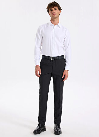 Fabrika Slim Fit Sumos Yaka Armürlü Beyaz Erkek Gömlek F5WM-GML 2584