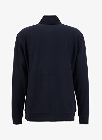 Limon Bato Yaka Düz Örgü Desenli Siyah Erkek Sweatshırt MML5WM-SWT9517