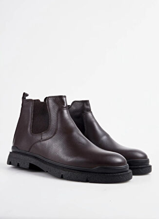 Cotton Bar Deri Kahve Erkek Bot NIKO-DENY