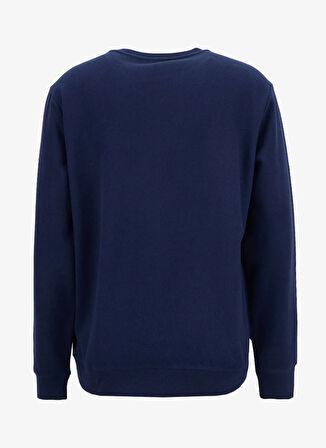 Limon Bisiklet Yaka Düz Örgü Desenli Lacivert Erkek Sweatshırt MML5WM-SWT9518