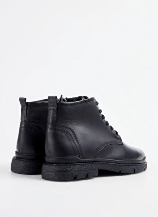 Cotton Bar Deri Siyah Erkek Bot NIKO-DEROY