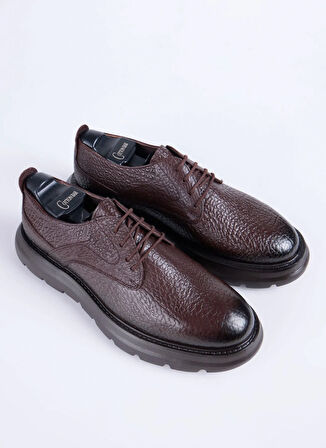 Cotton Bar Deri Kahve Erkek Günlük Ayakkabı BRESCAN