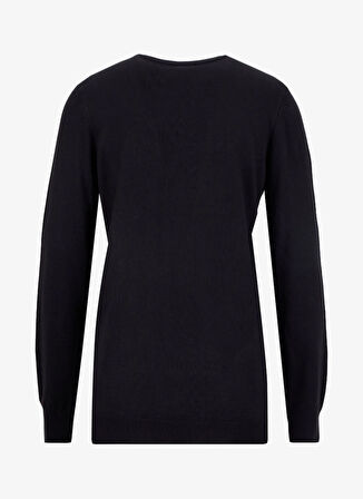 Limon Bisiklet Yaka Slim Fit Düz Siyah Kazak Kadın ML5WL-KZK-9002