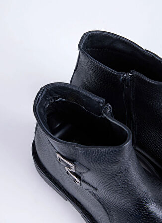 Fabrika Deri Siyah Erkek Bot HUGO-EGART