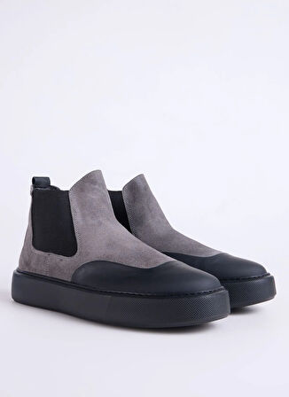 Fabrika Deri Antrasit Erkek Bot SEKA-ARES