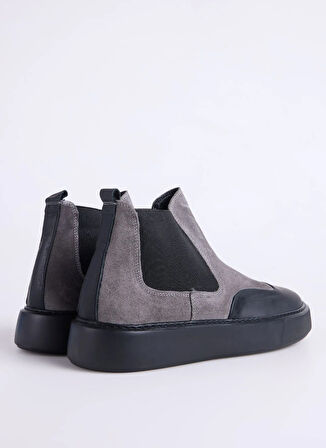 Fabrika Deri Antrasit Erkek Bot SEKA-ARES