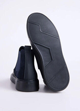 Fabrika Deri Lacivert Erkek Bot SEKA-ARES