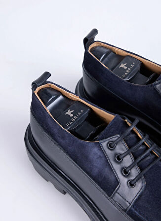 Fabrika Deri Lacivert Erkek Günlük Ayakkabı WOLF-CONTRA